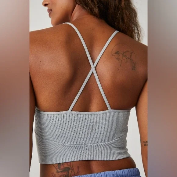 NWT Free People Movement Free Throw Strappy Back Cutout Gray XL - Picture 5 of 11